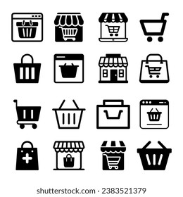 Set of shopping icon. Pictogram vector design.