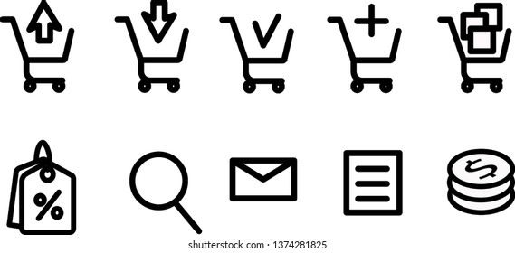 Set of shopping icons.