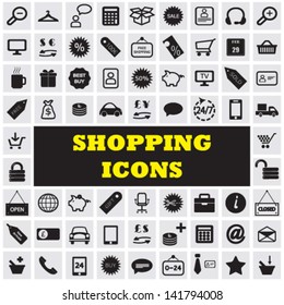 Set of shopping icons