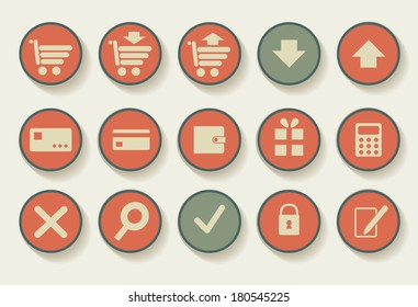 Set of shopping icons
