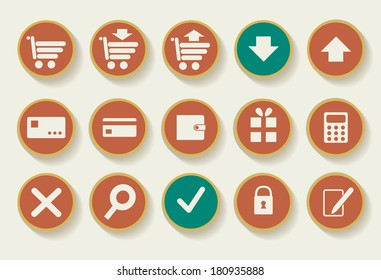 Set of shopping icons