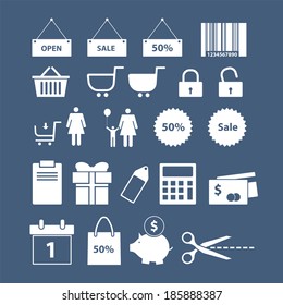 Set of shopping icons