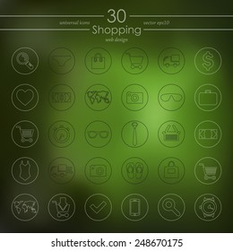Set of shopping icons