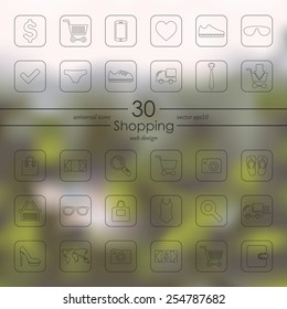 Set of shopping icons