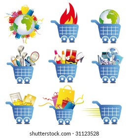 set of shopping icons