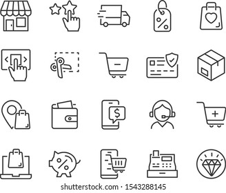 set of shopping icons, buy, ecommerce, online shopping