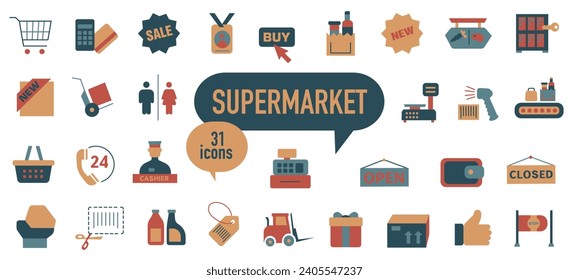 Set of shopping icons. Collection of flat icons for shopping. Collection of vector icons. EPS 10.