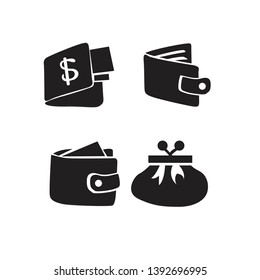 Set of shopping icons on a white background