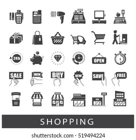 Set of shopping icons. Premium quality symbol collection