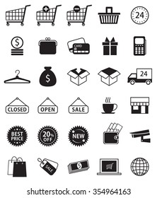 Set of shopping icons vector illustration isolated on white background
