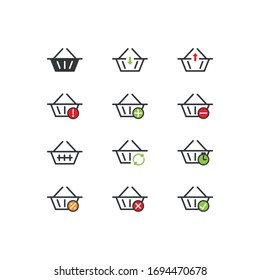 Set of shopping icons. Set of web icons for online store.