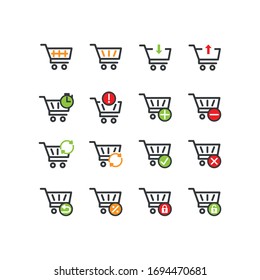 Set of shopping icons. Set of web icons for online store.