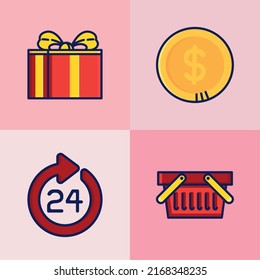 set of shopping include money