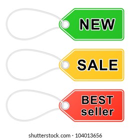 Set of shopping labels. Vector illustration