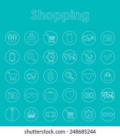 Set of shopping simple icons