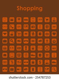 Set of shopping simple icons