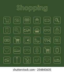 Set of shopping simple icons