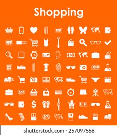 Set of shopping simple icons
