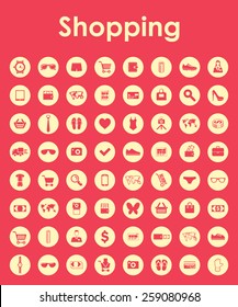 Set of shopping simple icons