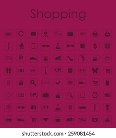 Set of shopping simple icons