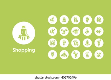 Set of shopping simple icons