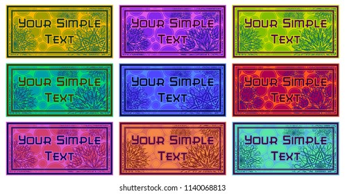 Set of Shopping Tags, Labels, Stickers or Business Cards, Backgrounds with Various Colorful Patterns. Eps10, Contains Transparencies. Vector