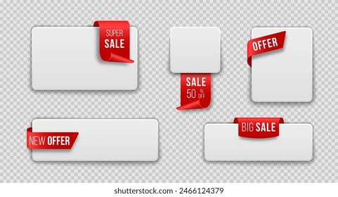 Set of Shopping Tags. Sale quality tags and labels. Discount ribbons, banners and icons.