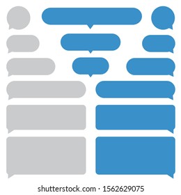 Set Short Message Service Bubbles. Bubbles for comment in devices. Flat vector icons