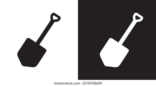 Set of Shovel Icon, Garden Shovel icon, Hand garden shovels icon. Outline hand garden shovels vector icon, Shovel icons flat. Digging with garden shovel vector icons