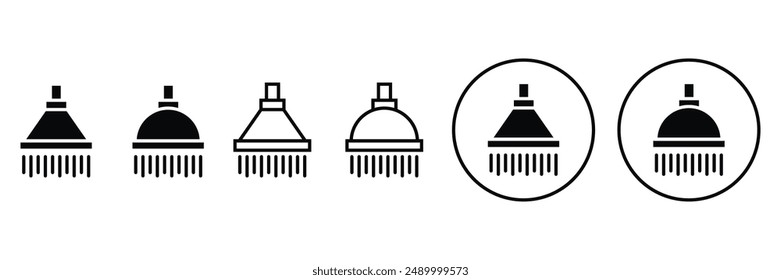 Set of Shower head icon collection. Shower in outline or line and flat style  symbol. Vector Illustration.