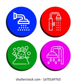 Set of showerbath icons. Such as Shower , showerbath icons