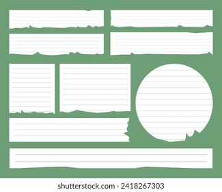 A set of shredded paper. suitable for memos, notes, social media, promotions etc