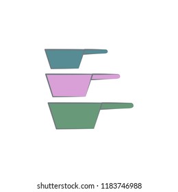 set of sieves for coffee colored icon. Element of colored coffee icon for mobile concept and web apps. Color set of sieves for coffee icon can be used for web and mobile