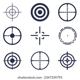 A set of sights and targets