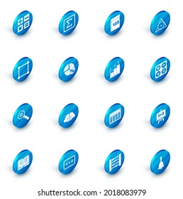 Set Sigma symbol, Book with word mathematics, Triangle, Geometric figure Square, Calculation, Graph, schedule, chart, diagram, Calculator and  icon. Vector