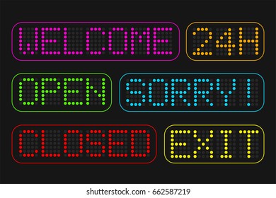 Set sign digital color circle LED board