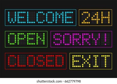 Set sign digital color square LED board