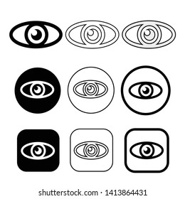 Set sign of Eye icon