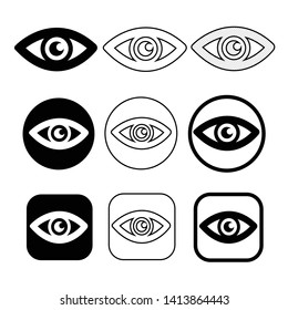 Set sign of Eye icon
