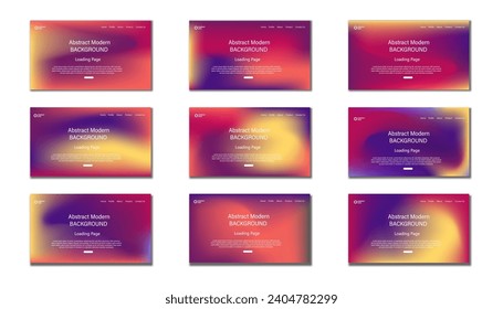 Set of Sign Up and Sign In forms. Colorful gradient. gradient uiux loading page, Registration and login forms page. Professional web design, gradient background, gradient mash modern background