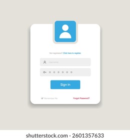 Set of Sign Up and Sign In forms. Registration and login forms page. Professional and User-friendly web and UI UX design elements. Modern Sign in and Register page. Username, email and password.