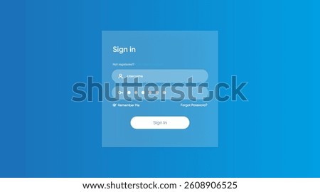 Set of Sign Up and Sign In forms. Registration and login forms page. Professional and User-friendly web and UI UX design elements. Modern Sign in and Register page. Username, email and password.