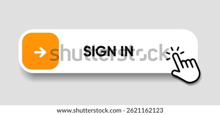 Set of sign in sign up forms. Registration and login buttons. Professional and User-friendly web and UI UX design elements. Username, email and password. Register page button.