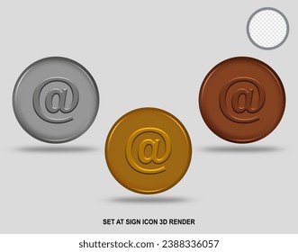 set At sign icon 3D render