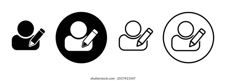 Set of Sign Up icon collection. Profile edit symbol. vector Illustration.