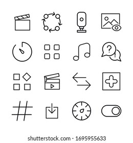 Set of sign related vector line icons. Premium linear symbols pack. Vector illustration isolated on a white background. Sign symbols for sites and mobile app. Trendy design. 