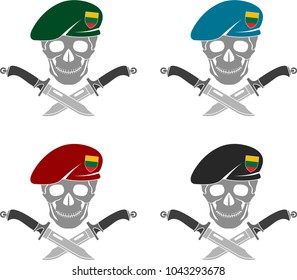 set of sign of special forces of Lithuania. vector illustration