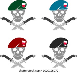 set of sign of special forces of Poland. vector illustration