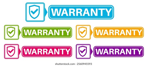 set sign warranty icon. product guarantee sign template banner design vector illustration