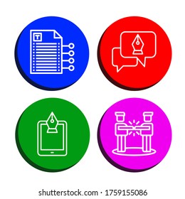 Set of signature icons. Such as Writing, Fountain pen, Agreement , signature icons